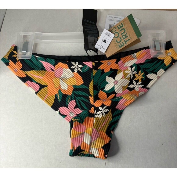 NWT- VOLCOM- HAD ME AT ALOHA-CHEEKINI Bikini Bottom Size Small Reail $52 - Picture 3 of 12